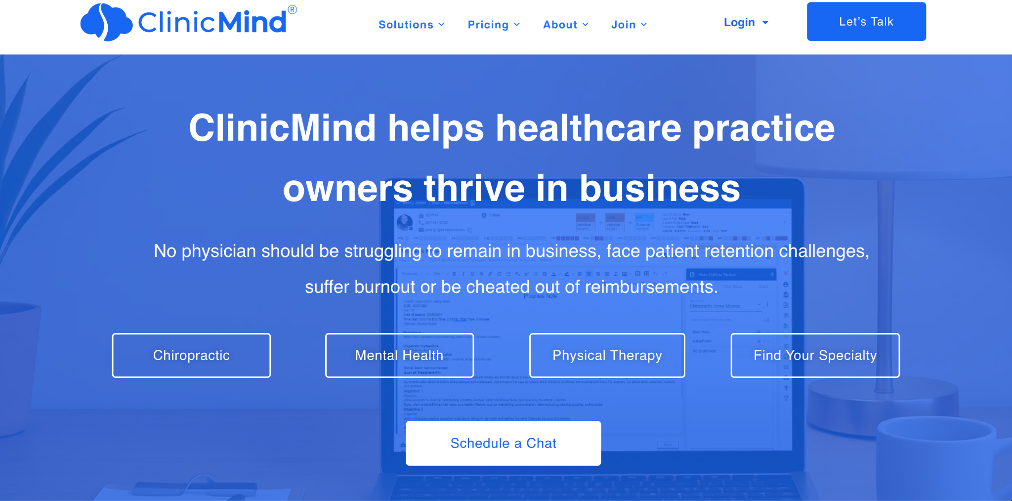 ClinicMind chiropractic EHR software